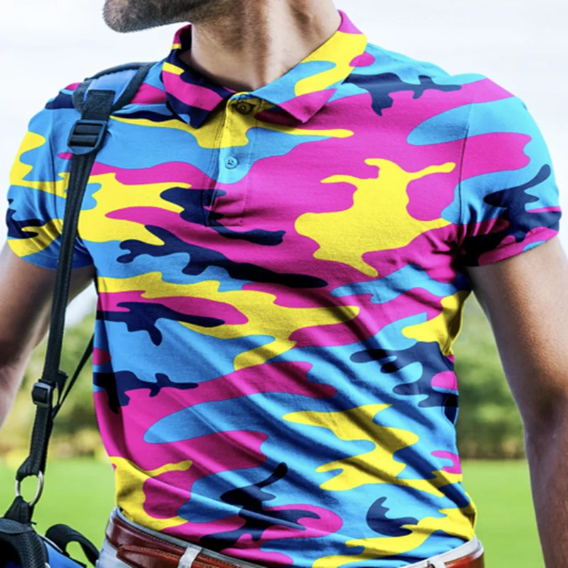 Summer Casual Man Short Sleeved Polo Shirts with Button Dry Fit Top Quality Mens Clothing Golf Lapel T-Shirt Fashion Streetwear 240617