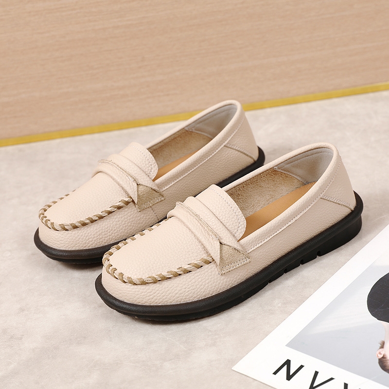 2024 Spring Loafers: Women's Soft Leather Casual Slip-on Flats dh910320090