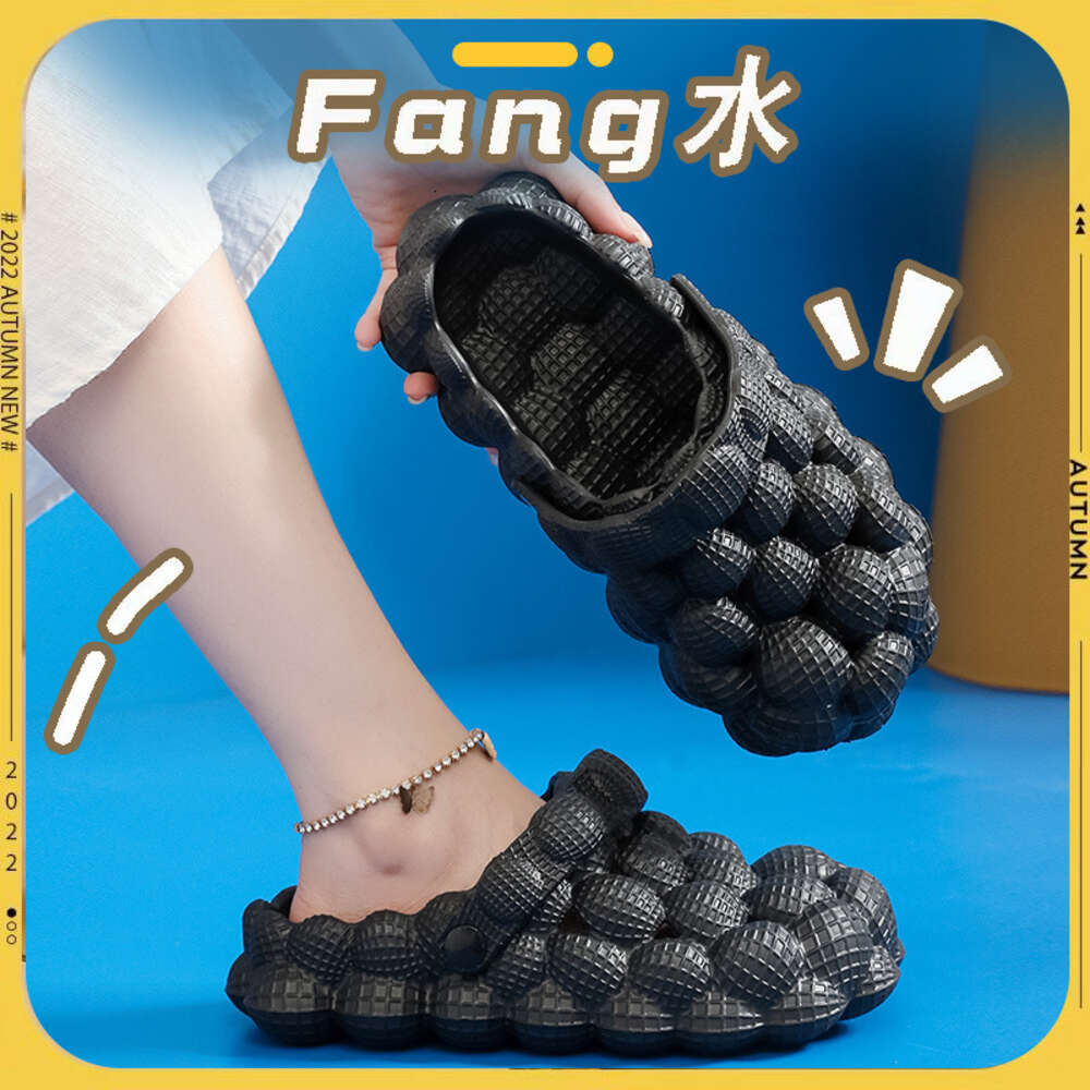 Winter 2023 New Bubble Shoes Male Lovers Baotou Waterproof Plus Veet Thermal Cotton Slippers Wholesale Women