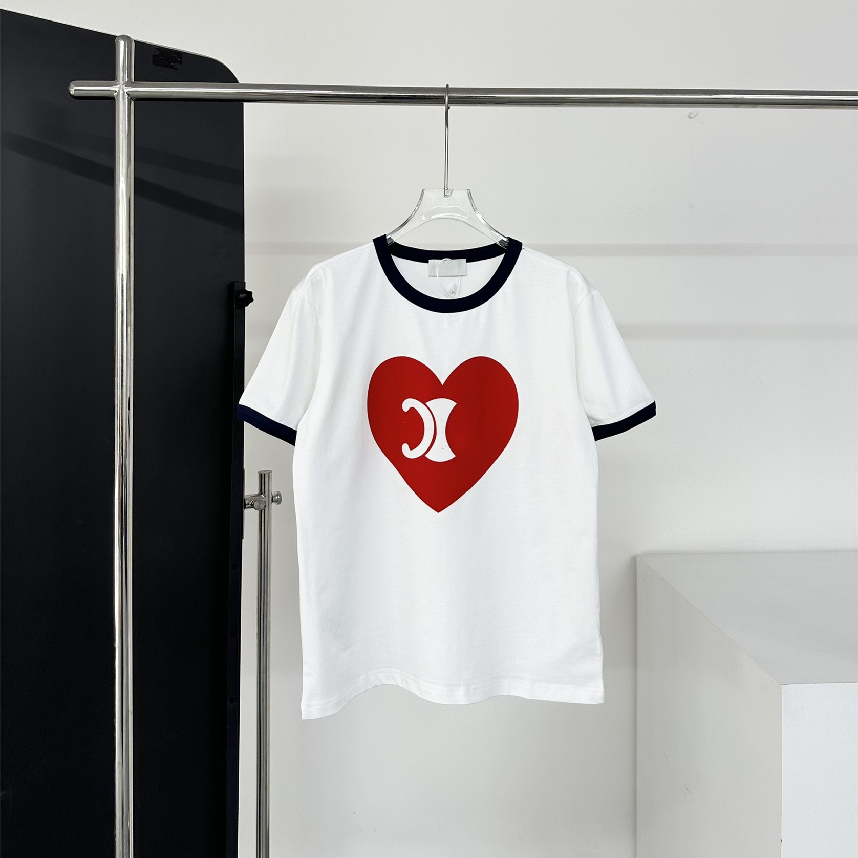 Cute Korean T Shirts - Womens Color Block Cotton Tee Round Neck Short Sleeve Top - Korean Fashion T Shirts - Loose Fit Versatile Casual Wear
