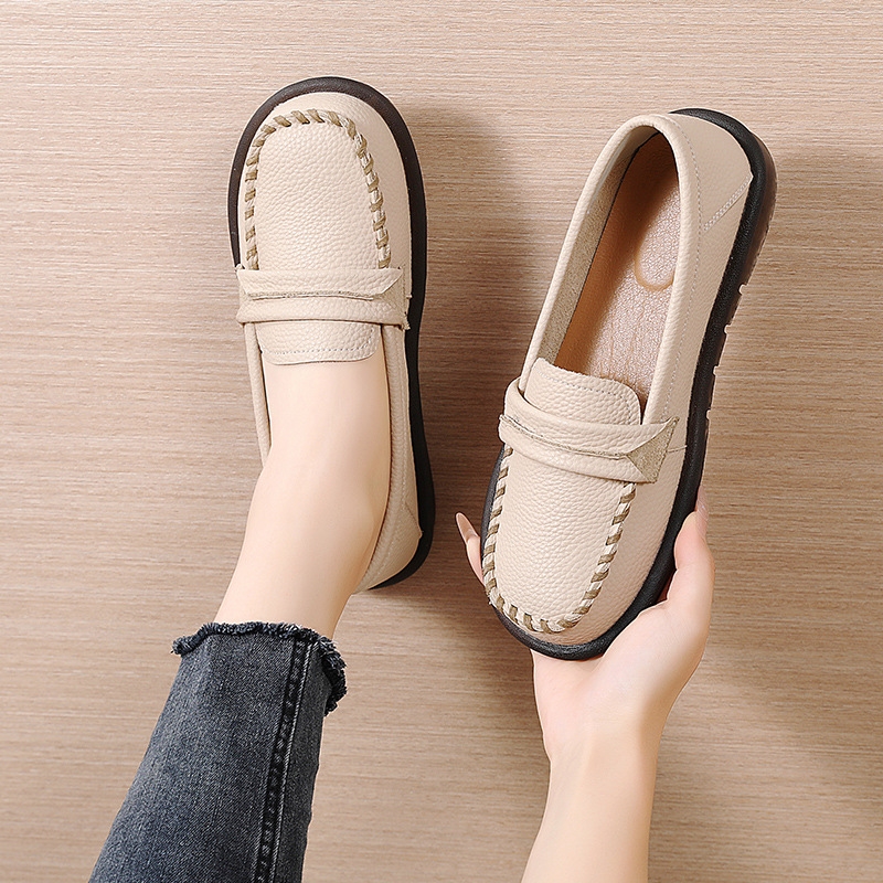 2024 Spring Loafers: Women's Soft Leather Casual Slip-on Flats dh910320090