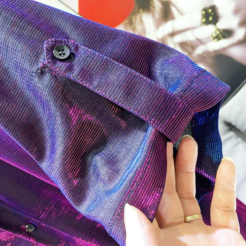 PFHQ Summer Mens High Quality Shirts Thin Ins Personalized Contrast Color Chemise Hommes De Luxe Temperament Original 21Z1293 240617