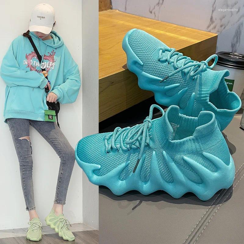 2024 Yezi Knitted Non-Slip Running Shoes | Breathable Sports Sneakers for Women 4 1a03d