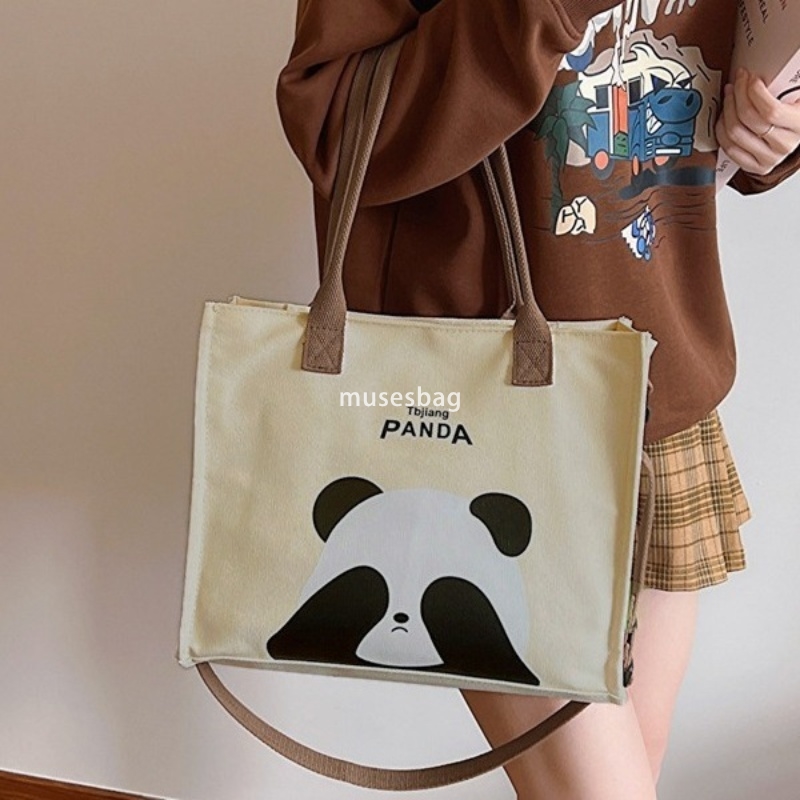 Designer Women's High Quality Retro Instagram Large Capacity Shopping Bag Student Cute One Shoulder Crossbody Outgoing Simple High Beauty Canvas 