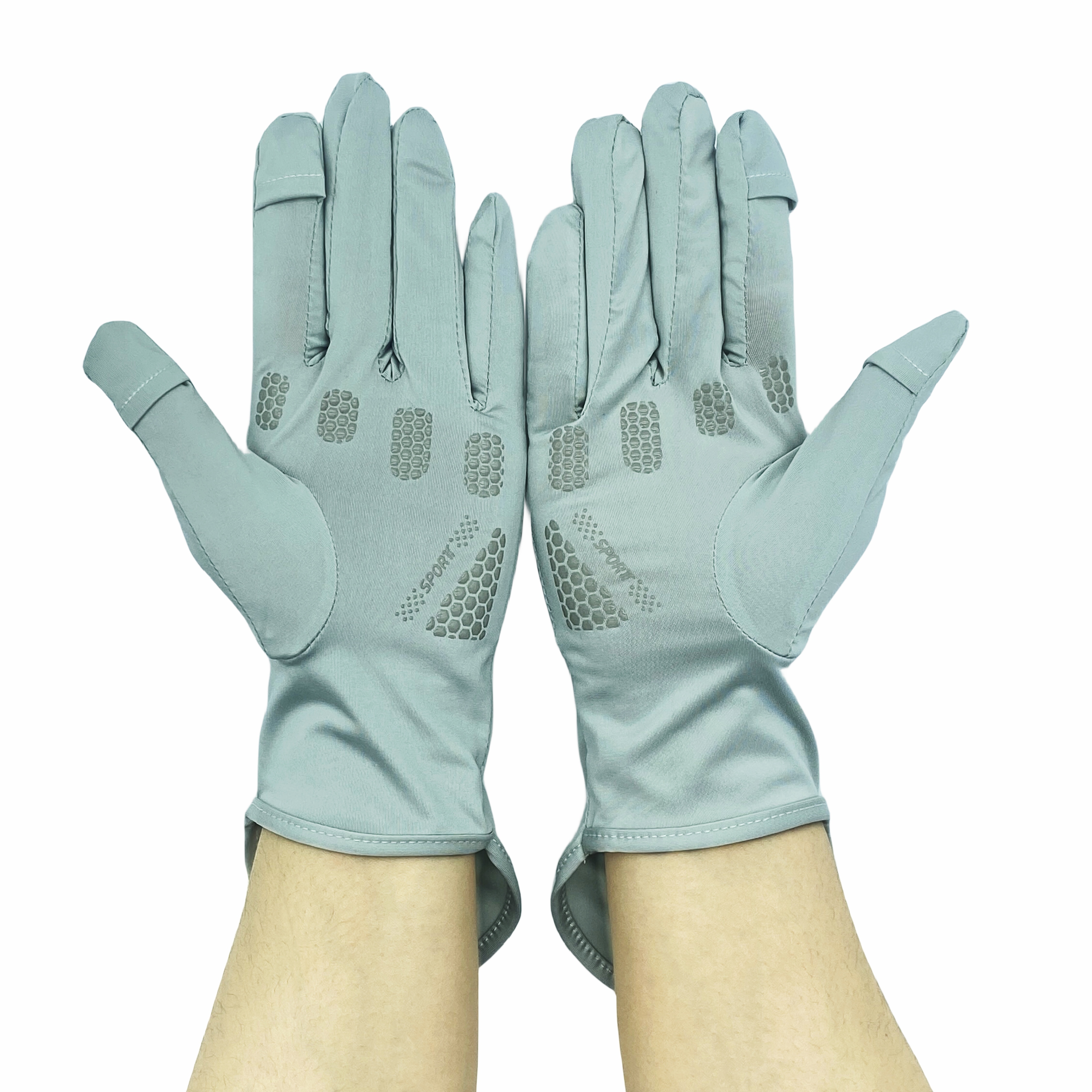 Mid length sun protection sleeves, summer ice silk UV resistant gloves
