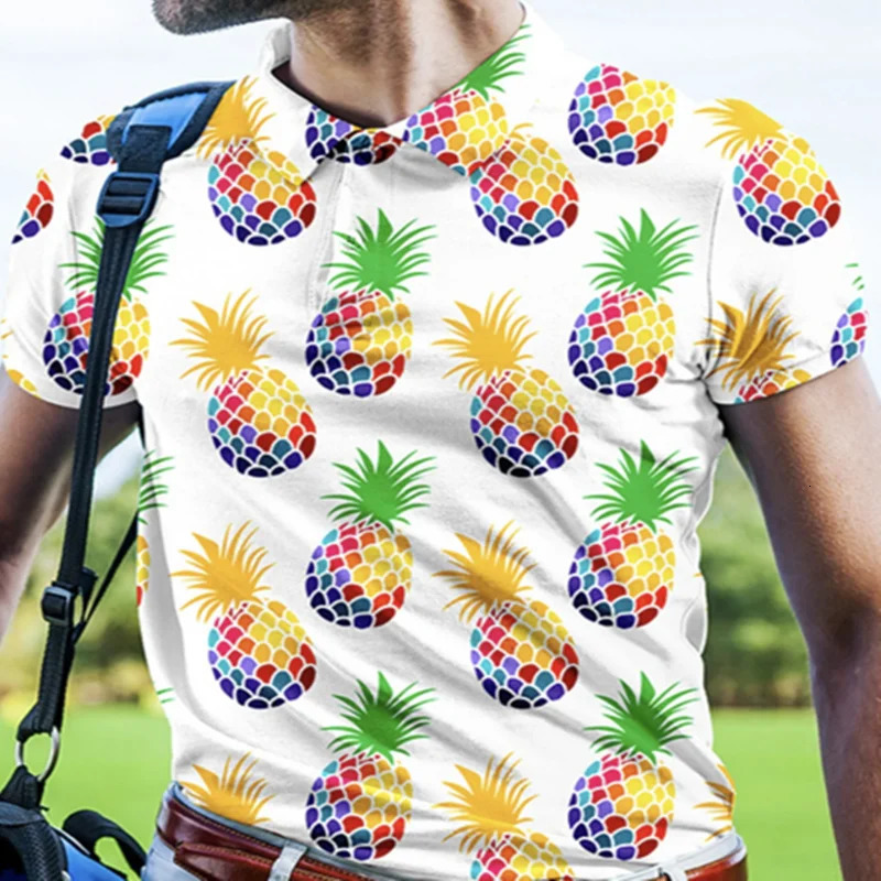 Summer Casual Man Short Sleeved Polo Shirts with Button Dry Fit Top Quality Mens Clothing Golf Lapel T-Shirt Fashion Streetwear 240617