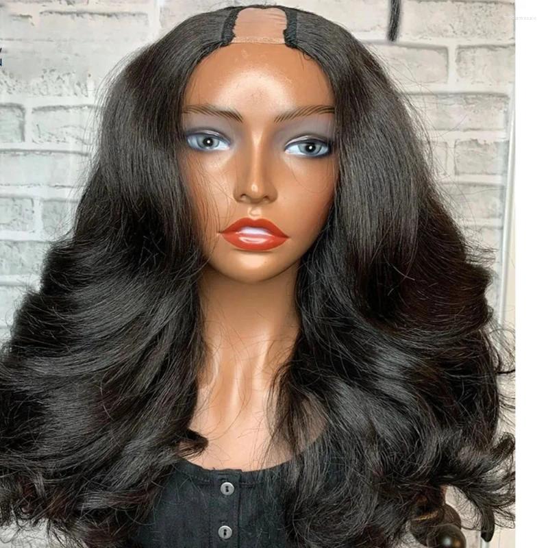 20inch U Part Human Hair Wig Body Wave Brazilian Virgin For Black Women