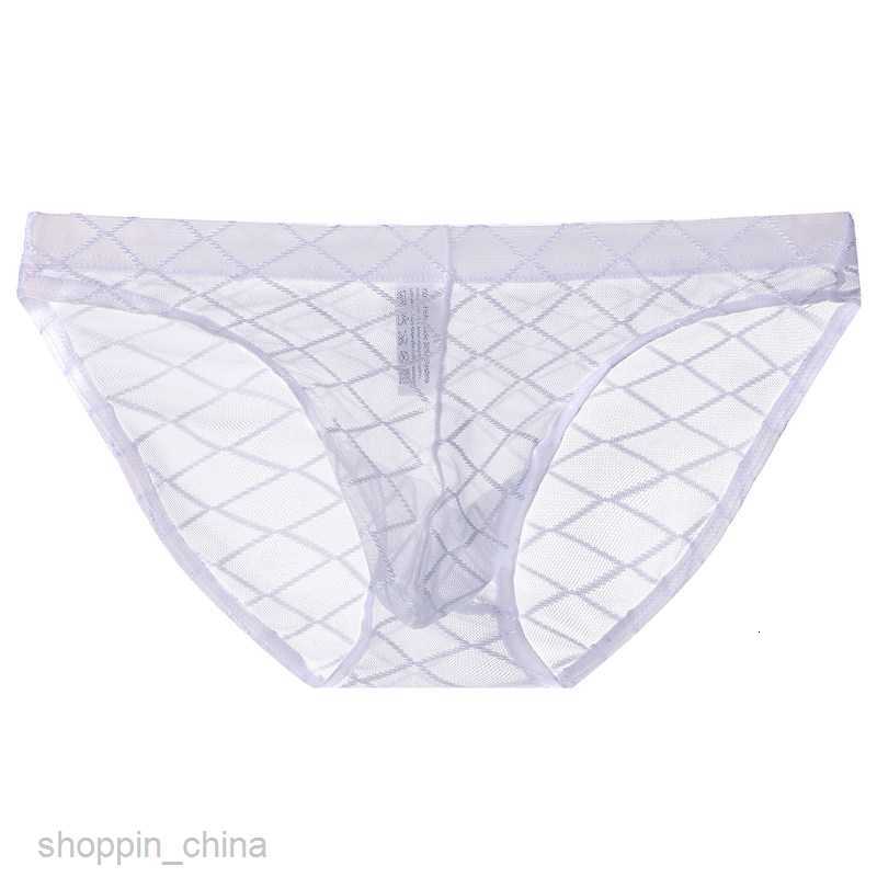 Mens Boxer sexy Underpants brief male Underwear Mesh Thin Transparent Triangle Pants Comfortable and Breathable Summer Men Youth Shorts Head