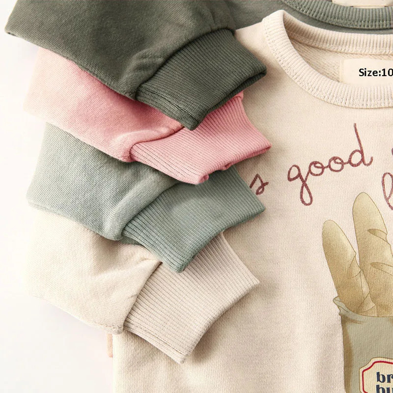 Autumn Winter Children Clothes Kids Tops Sweatshirts Long Sleeve Baby Hoodies Kids Cotton Pullover Top 240618