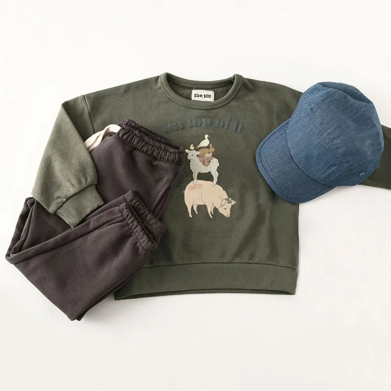 Autumn Winter Children Clothes Kids Tops Sweatshirts Long Sleeve Baby Hoodies Kids Cotton Pullover Top 240618