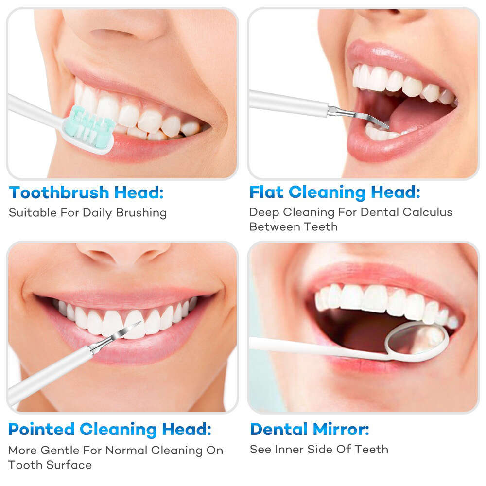 Electric Toothbrush 5 Gear Modes Wireless Plaque Organic Whitening Kit Calculus Scaler Dental Mirror for Teeth F618-30