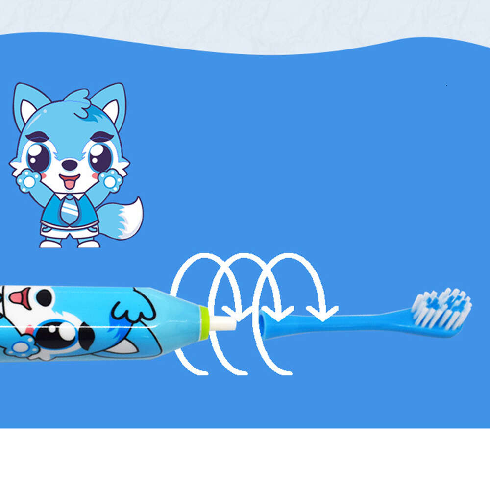 Children Electric with Replaceable Head Cartoon Patterns IPX7 Waterproof 23000 Times Automatic Mute Sonic Toothbrush F618-7
