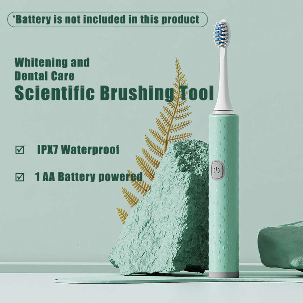 Soft Bristle Electric DuPont Brush Head IPX7 Waterproof Battery Powered Portable Adult Sonic Toothbrush F618-10