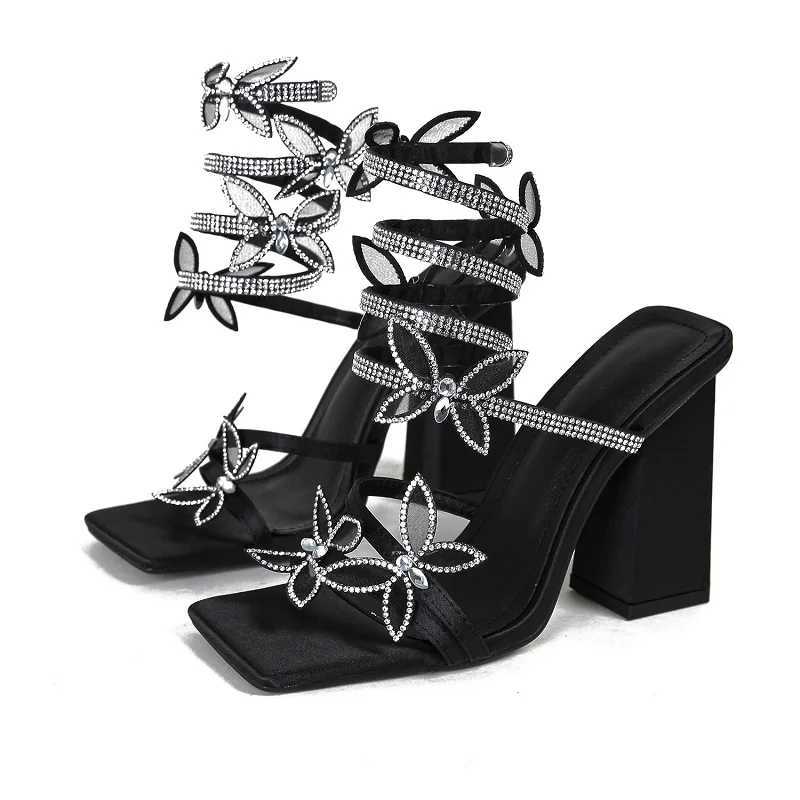 Designer Eilyken's New Bow Ankle Strap Sandals For Women's Crystal Narrow Band High Heels L4618
