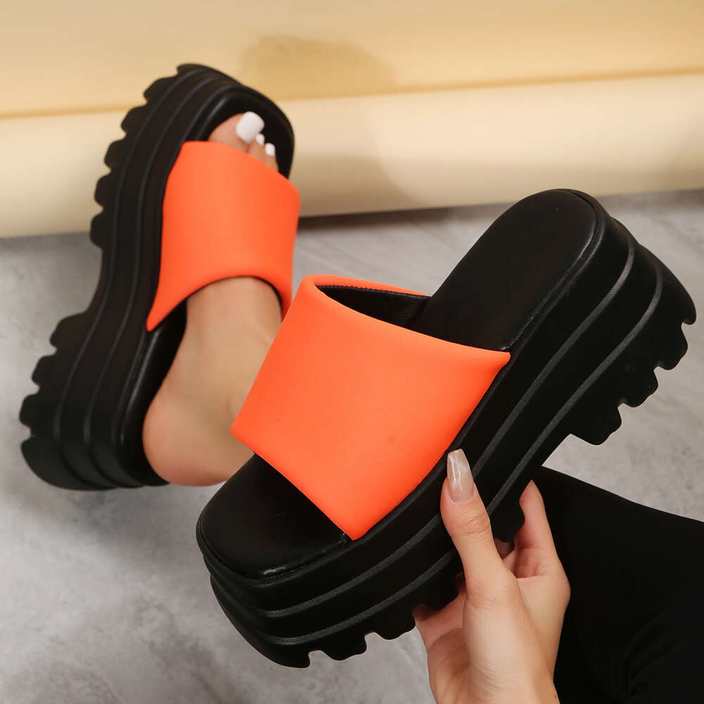 BUSY GIRL YM4609 for Women Best Selling Products 2024 Custom Slides Chunky Platform Sandals Ladies Wedge Slippers