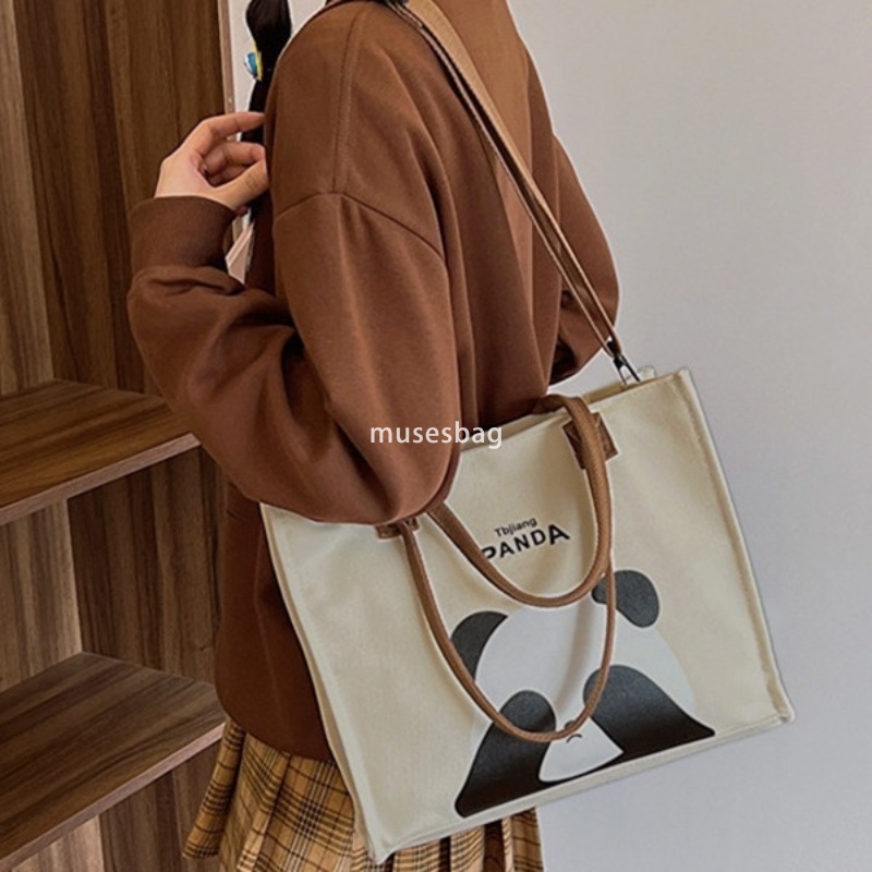 Designer Women's High Quality Retro Instagram Large Capacity Shopping Bag Student Cute One Shoulder Crossbody Outgoing Simple High Beauty Canvas 