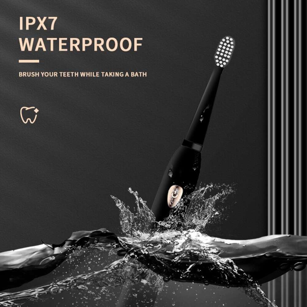 Jianpai Black White Classic Toothbrush Adult 5-gear Mode USB Charging IPX7 Waterproof Acoustic Electric F618-25