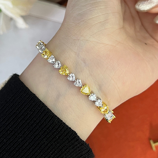 tennis bracelet with Czech crystal Gold Plated designer for woman T0P quality diamond classic style exquisite gift 003