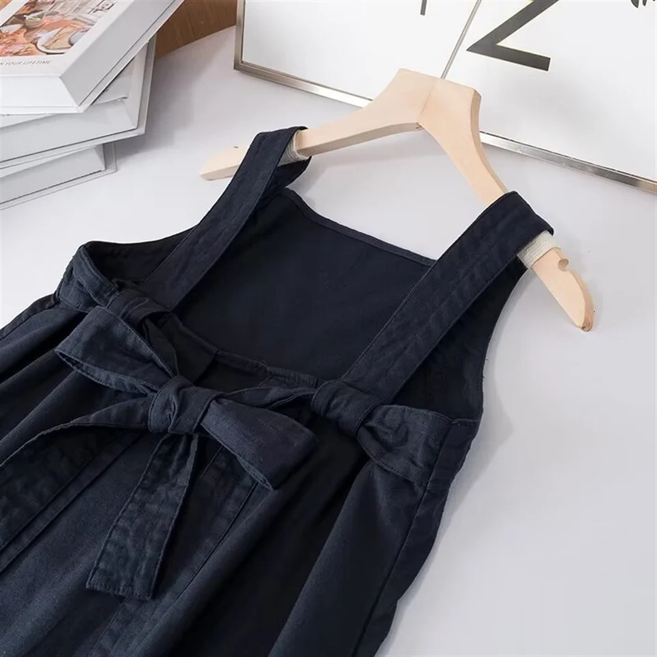 Cos Lris Summer Womens Clothing Casual Versatile Loose Back Bow Decorated Sleeveless Camisole Top 240617