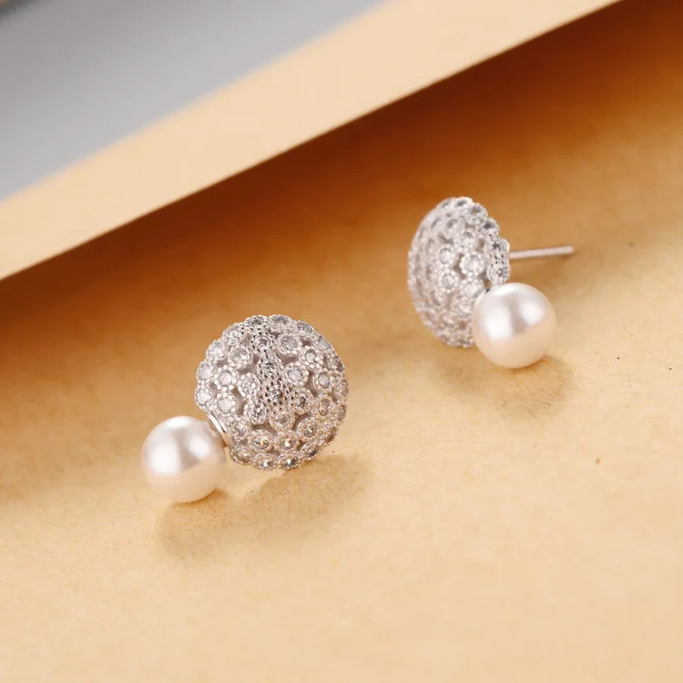 Real 925 Sterling Silver Shell pearl has flower Stud Earrings for Women Girls Fashion sterlingsilverjewelry brincos brinco 240618