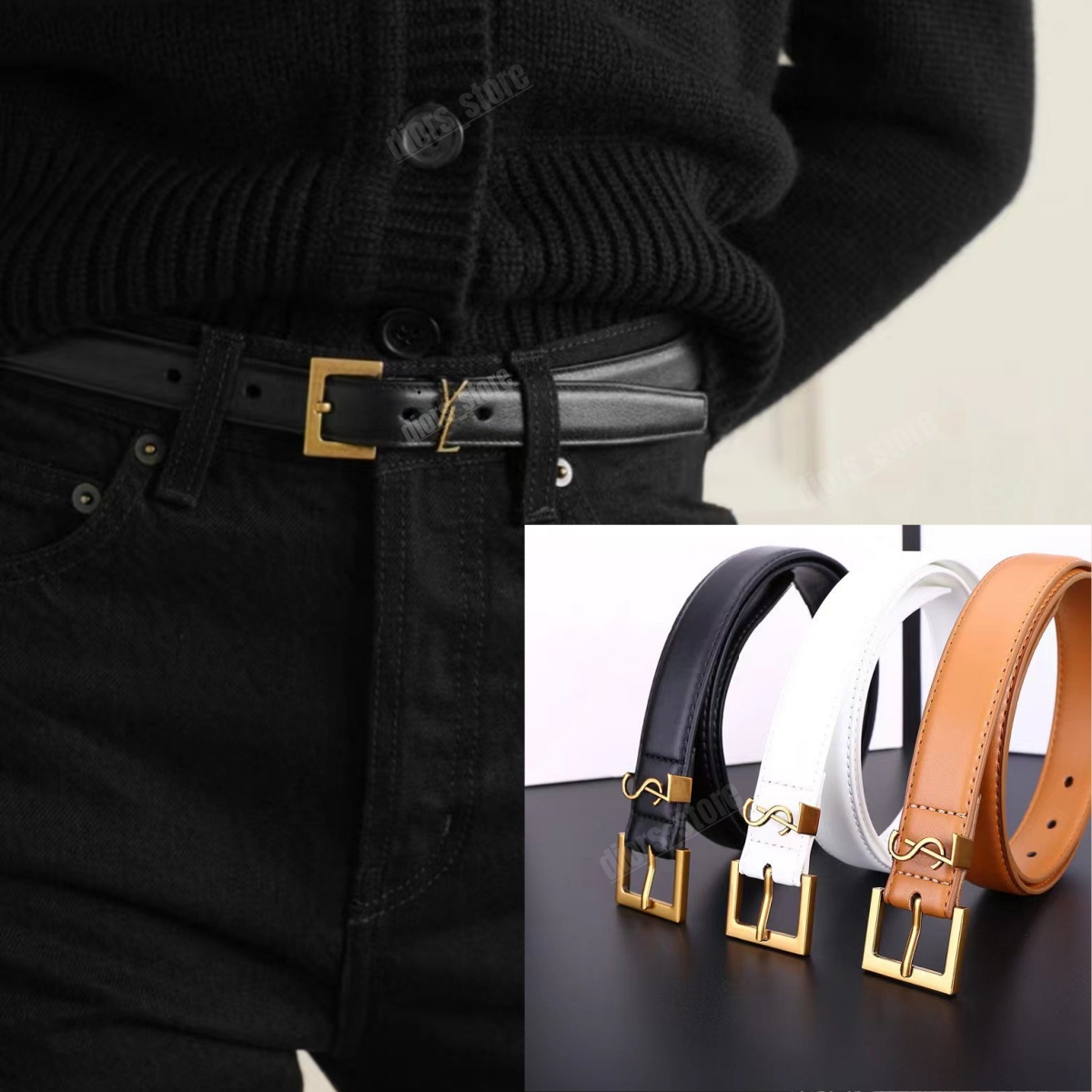 Belt for Women Genuine Leather 3.0cm Width High Quality Men Designer Luxury Belts Letter Buckle cnosme Womens Waistband Cintura Ceintures With box