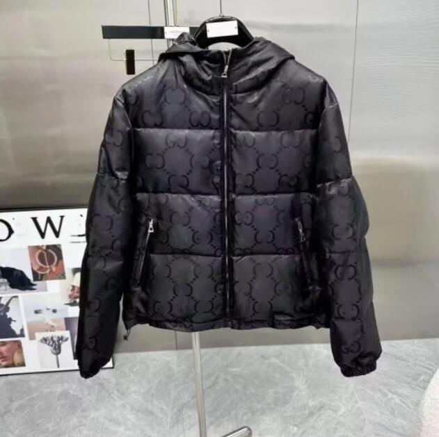 Winter women high quality cotton padded jacket coat men print high-end cotton bread jackets brand loose hooded zipper girl super warm oversized couple clothes g1