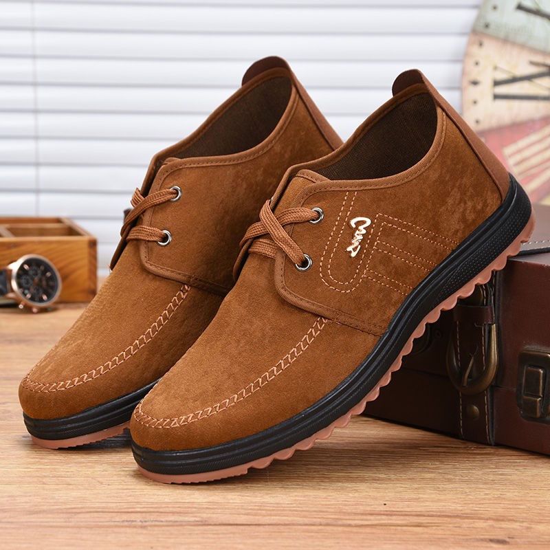 For Ddmysports Casual Men Low Flat Sneakers Black Coffe Outdoor Walking Shoes