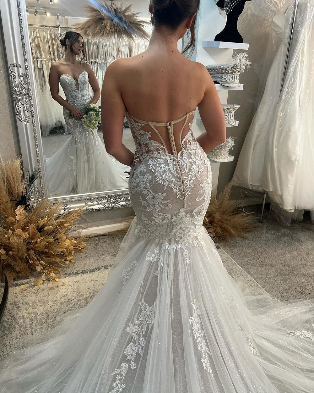 Mermaid Elegant Lace Wedding Dresses Sweetheart Vestidos De Novias 2024 Custom Made Country Bridal Gowns