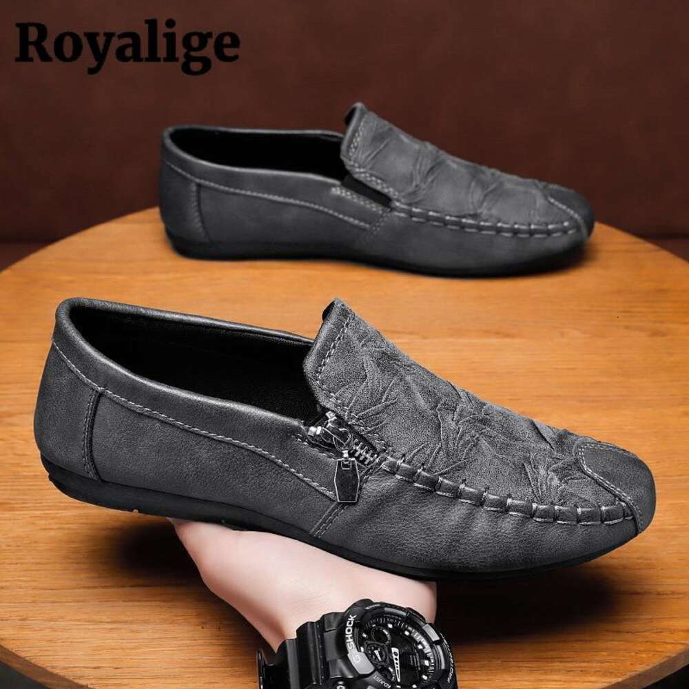 Casual For Men Loafers Retro Comfort Side Zipper Slip On Flats Vulcanized Shoes New Walking Tenis Hombres Male Footwear Ddmysheep Ddmysheep ddmythur