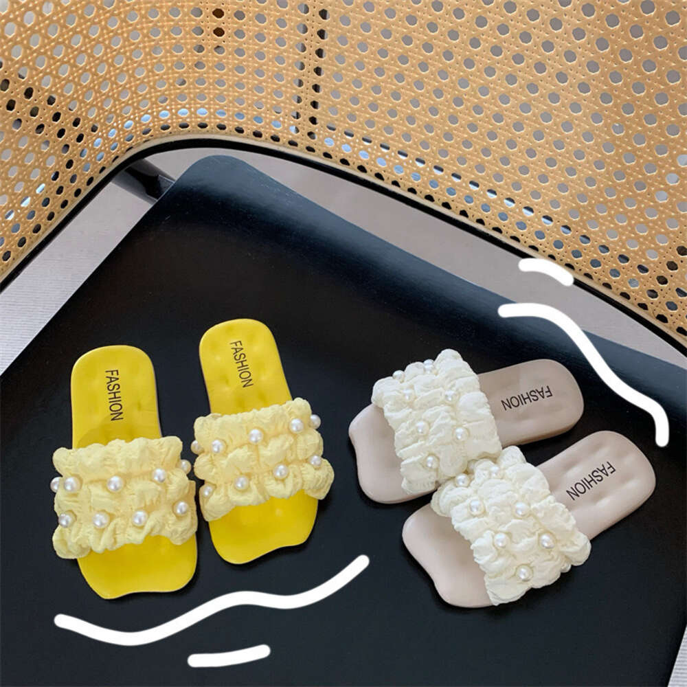 Wholesale Fashion New Pearl Cute Candy Color Outdoor Children Summer Beach Shoes Indoor House Girl Slippers