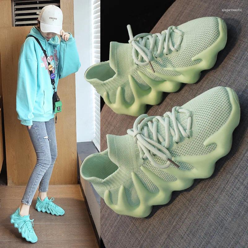 2024 Yezi Knitted Non-Slip Running Shoes | Breathable Sports Sneakers for Women 4 1a03d