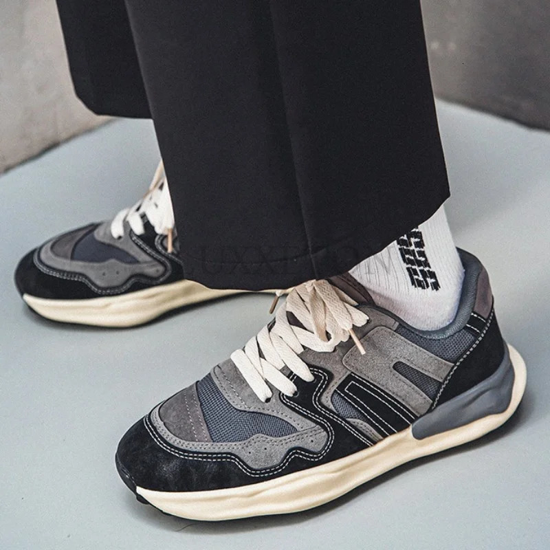 Simple Suede Lightweight Mens Casual Breathable Fashion Anti-collision Cushioning Wear-resistant Non-slip Shoes Men