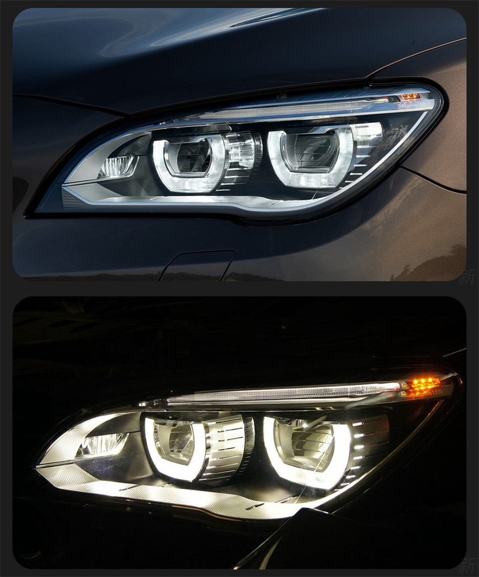 For BMW F02 2009-2014 740i 730i 735i F01 Front Lights LED DRL Dynamic Turn Signal Headlamps Lens Auto Assembly