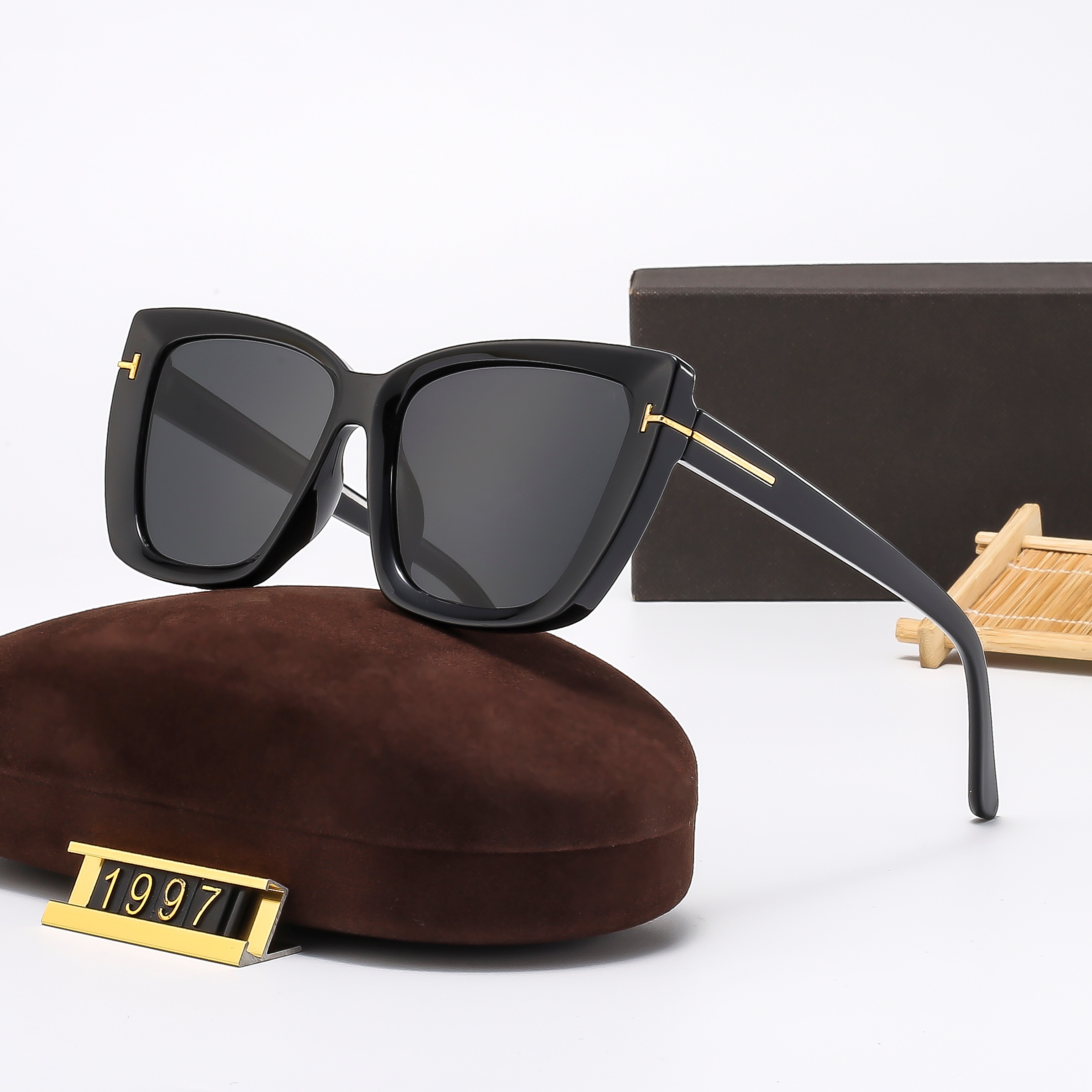 1997 FF Top luxury Sunglasses polaroid lens designer womens Mens Goggle senior Eyewear For Women eyeglasses frame Vintage Metal Sun Glasses