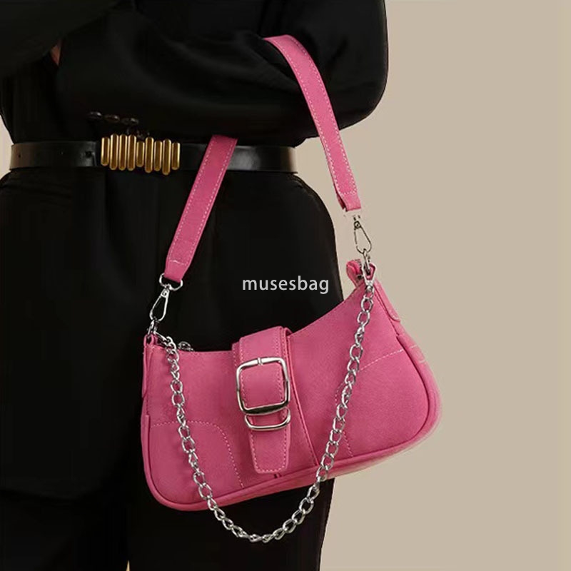 Unique and high-end underarm bag popular for women in spring and summer Versatile and versatile with one shoulder and diagonal cross frosted chain