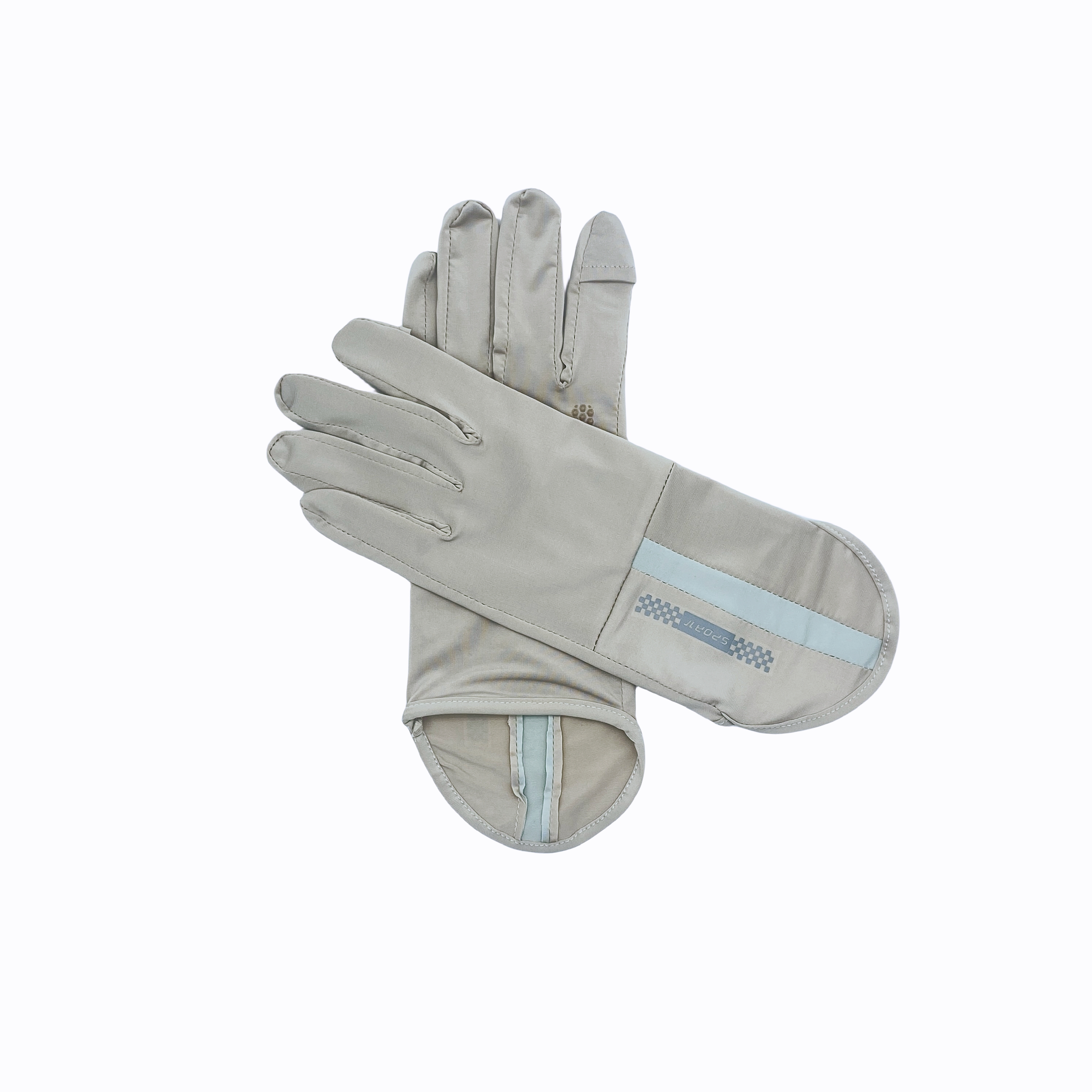 Mid length sun protection sleeves, summer ice silk UV resistant gloves