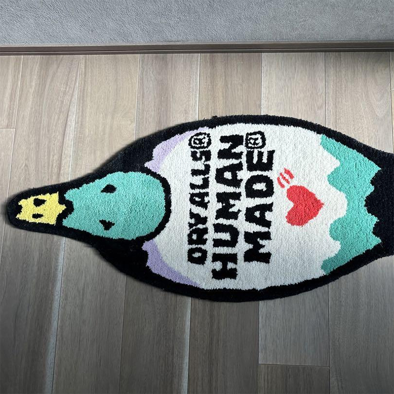 Home Furnishings Art Carpet Human Made Classic Duck Shape Rug Parlor Bedroom Playroom Hypebeast Collection Handtufted Trending Floor Mat Supplier