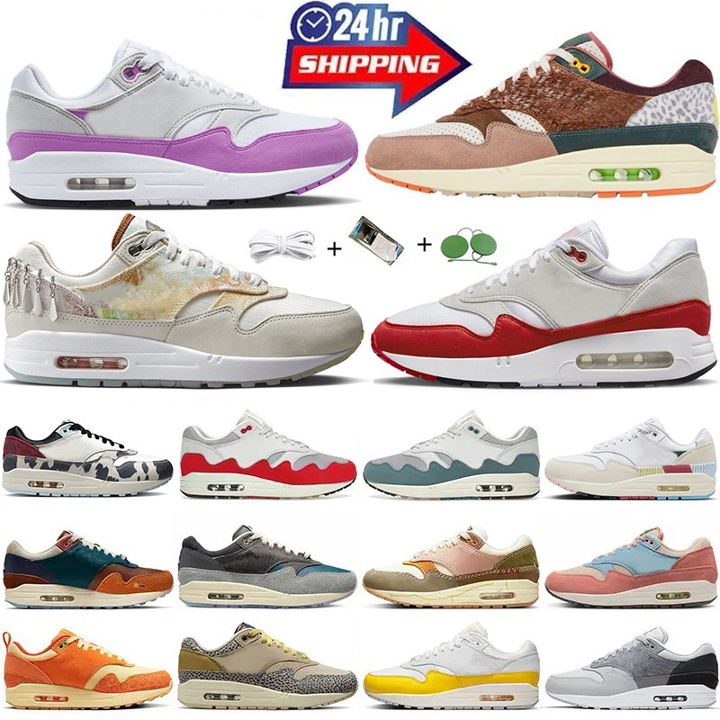 Designer 1 87 Sneakers Mens Running Shoes Oregon Big Bubble Fuchsia Dream Windbreaker Summit White Metal Charms Trainers Women Mens Sneakers outdoor sports