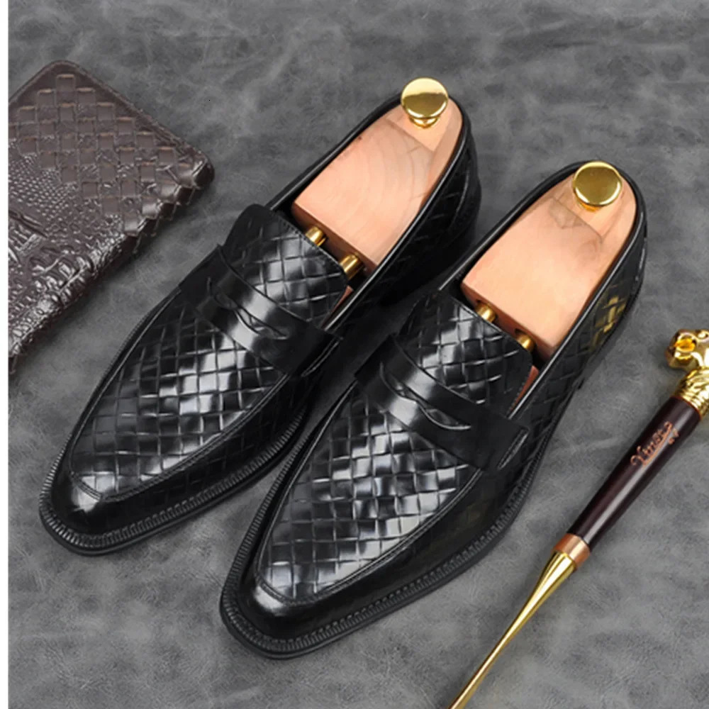 Tassels Mens Dress Shoes Leather Loafers Men Breathable Formal Wedding Herren Schuhe Zapatos De Hombre 240618