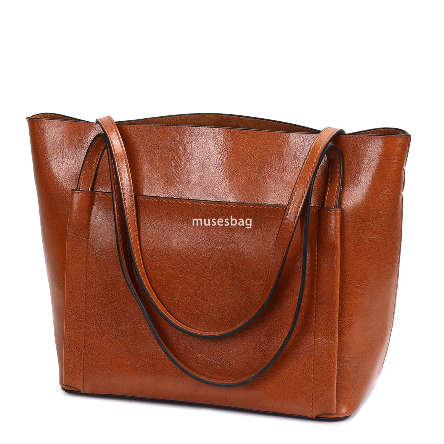 High quality women designer classic retro multifunctional bag European and American fashion large capacity oil wax leather single shoulder crossbody b