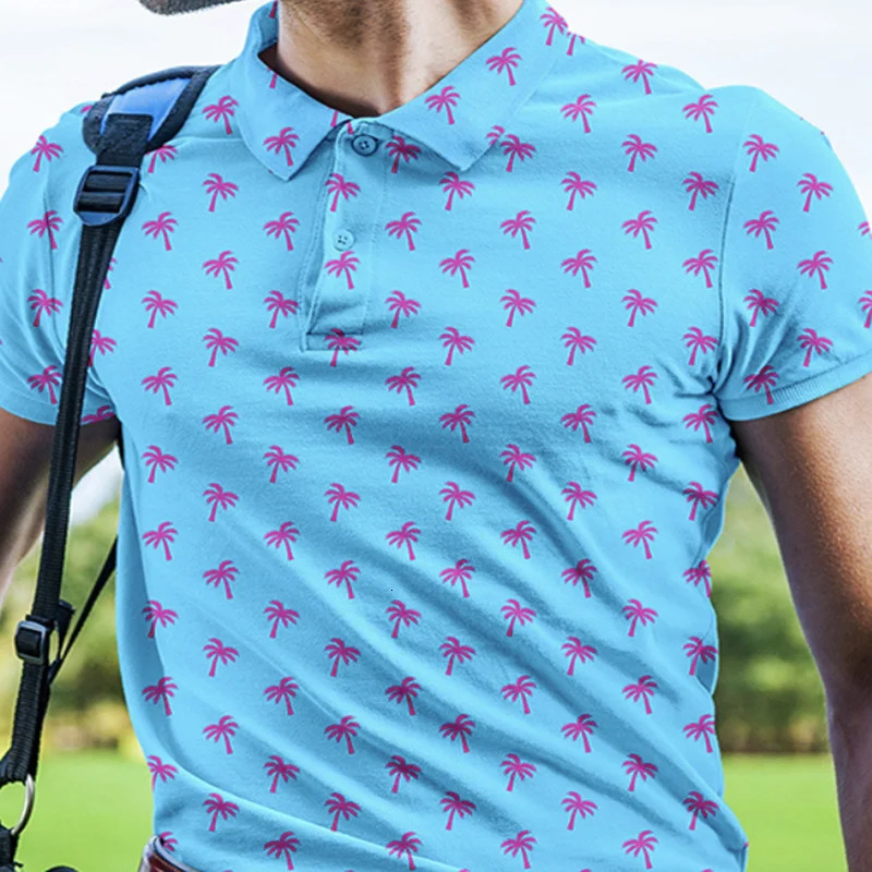 Summer Casual Man Short Sleeved Polo Shirts with Button Dry Fit Top Quality Mens Clothing Golf Lapel T-Shirt Fashion Streetwear 240617