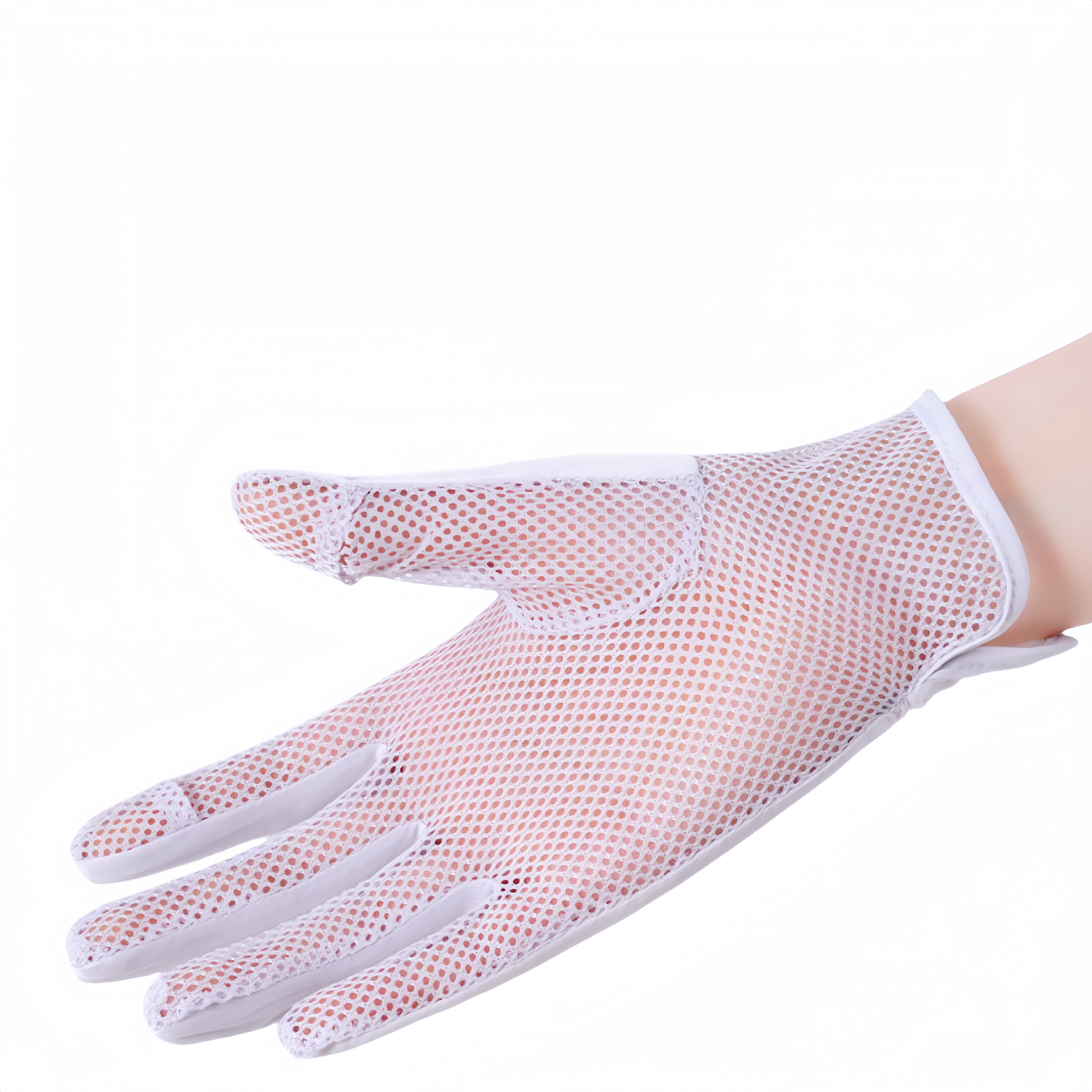 Summer cycling and driving, UV resistant, foldable touch screen, breathable ice silk gloves, cool feeling