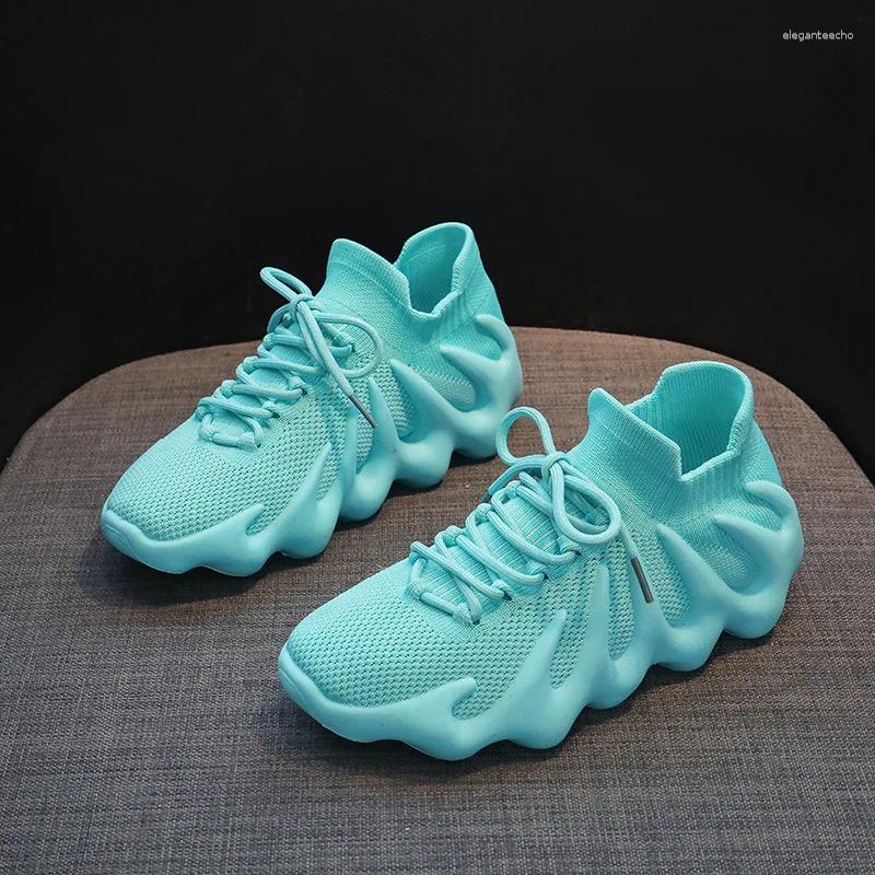 2024 Yezi Knitted Non-Slip Running Shoes | Breathable Sports Sneakers for Women 4 1a03d