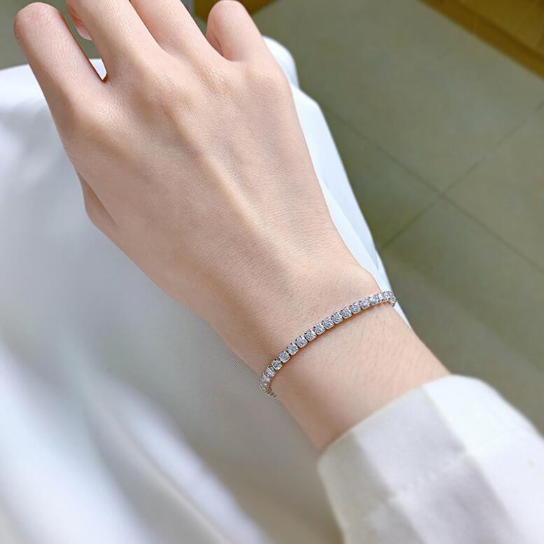 2024 Sparkg Peach Heart Wedding Bracelet: Real Moissanite & Gold, Women's Jewelry