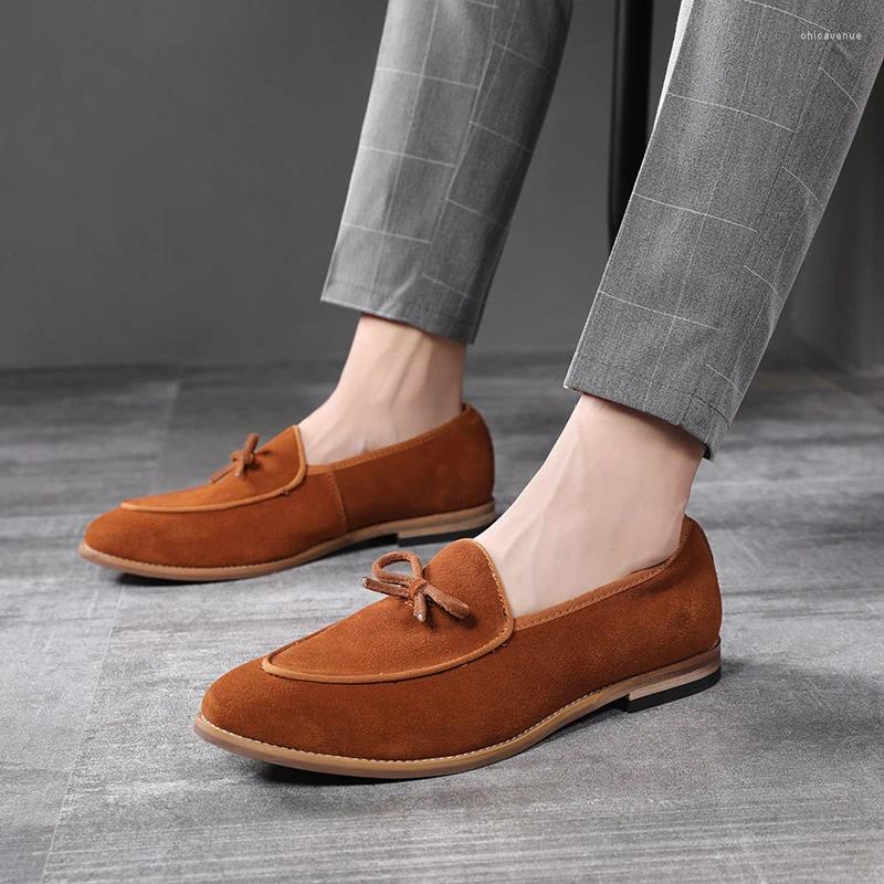 Mens Suede 2024 Leather Loafers: Classic Slip-On Hot Dress Shoes For Gentlemen Loafers: