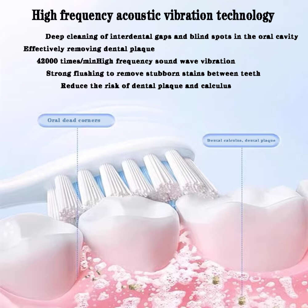 Intelligent sonic electric toothbrush, adult rechargeable fully automatic whitening and teeth cleaning device for students, men F618-10