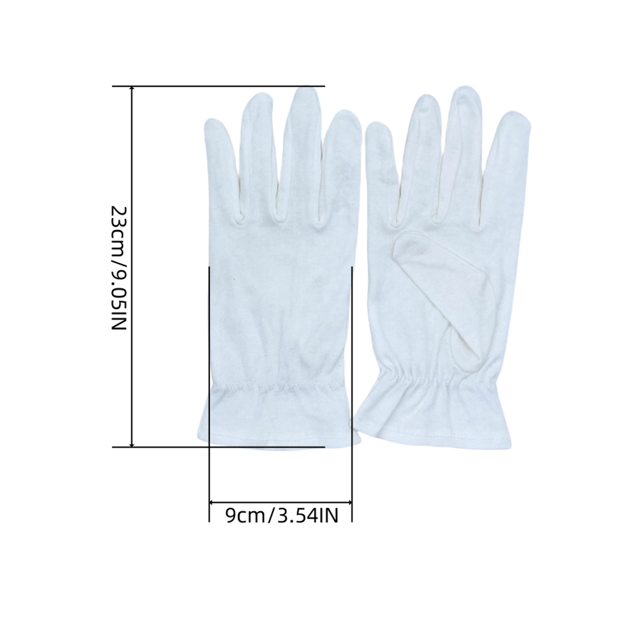 Pure cotton gloves white etiquette gloves wrist elastic thread protective gloves