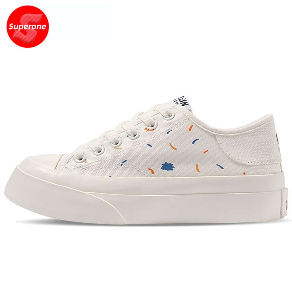 Superone canvas Japanese ugly cute I women's new summer and autumn breathable white shoes