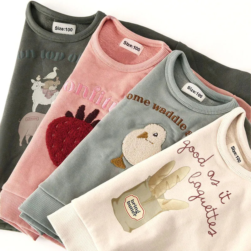 Autumn Winter Children Clothes Kids Tops Sweatshirts Long Sleeve Baby Hoodies Kids Cotton Pullover Top 240618
