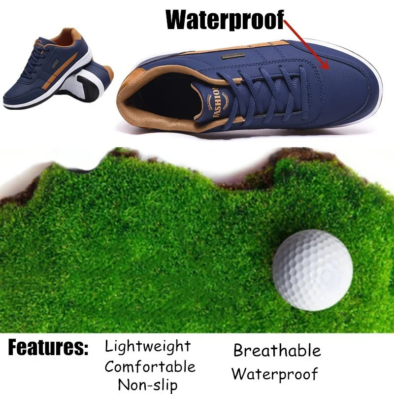 Golf Shoes Light Mens Casual Sports Shoes Breathable Waterproof Anti-slip Shoes Outdoor Mens Size 38-48 240618